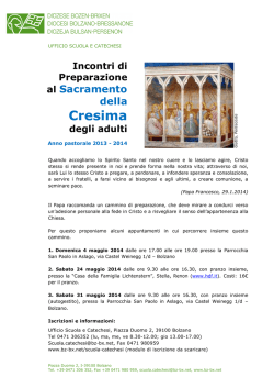 Preparazione cresima adulti