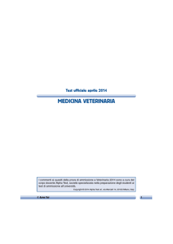 Test veterinaria - Il Sole 24 Ore