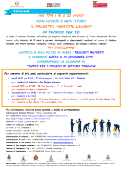 HAI TRA I 18 E 22 ANNI? HAI TRA I 18 E 22 ANNI? NON LAVORI E