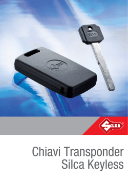 Chiavi Transponder Silca Keyless