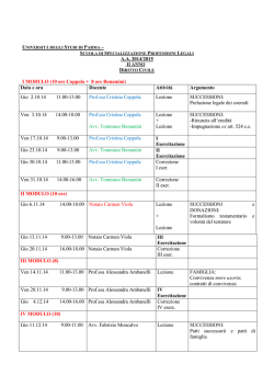 Diritto civile - Dipartimento di Giurisprudenza