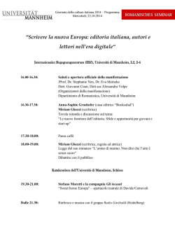 Mercoled&igrave;, 16