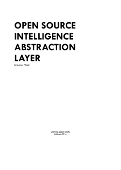 Open Source Intelligence Abstraction Layer - draft
