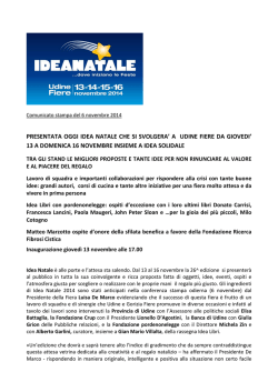 IDN 2014 Comunicato stampa 6 novembre conf stampa