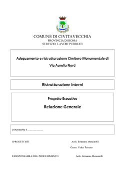 1.0 RELAZIONE GENERALE - Comune di Civitavecchia