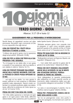 Giorno 3 - Avventisti del Settimo Giorno