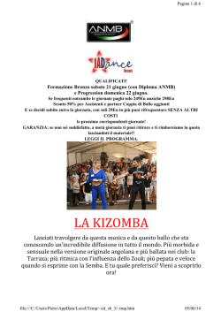 LA KIZOMBA - Associazione Nazionale Maestri di Ballo