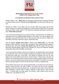 MILANO UNICA presents ROBERTO BOLLE AND FRIENDS