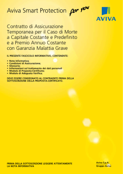 Fascicolo informativo valido dal 01/07/2014