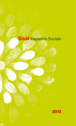 Il nostro l Sisal Rapporto Sociale 2013