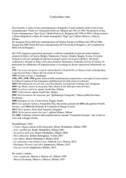 Curriculum italiano - Universit&agrave; degli studi di Bergamo