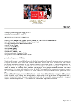 Stagione di Prosa - UniCredit Circolo Udine Pordenone Gorizia