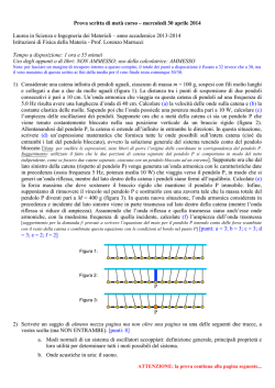 testo della prova con le soluzioni