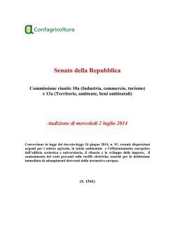 Documento depositato da Confagricoltura