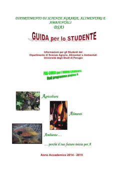 Guida per lo studente - Universit&agrave; di Perugia