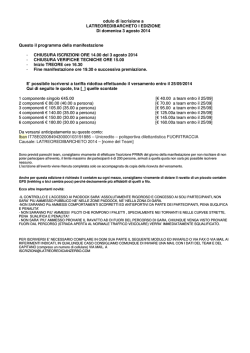 Modulo di ISCRIZIONE lo potete trovare QUI