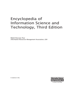 Encyclopedia of Information Science and Technology, Third Edition