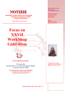 Notizie 2014 Vol 24 No.3