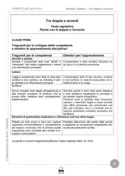 01 Scheda I Italiano - Tra doppie e accenti