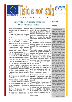 Intervista al Dirigente Scolastico Prof. Martino Spallino