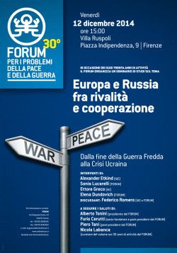 Alexander Etkind(Iue) Sonia Lucarelli(Forum) Ettore Greco(IaI