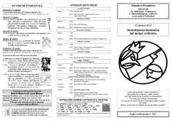 Domenica 12 ottobre 2014 - Parrocchia di Palmanova