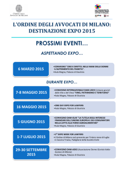 PROSSIMI EVENTI&hellip; - Ordine degli Avvocati di Milano