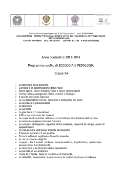 Ecologia e Pedologia 2 A - IIS Costa Azara Sorgono