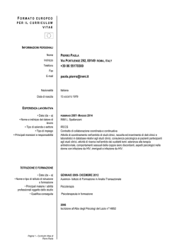 cv - Istituto Lazzaro Spallanzani