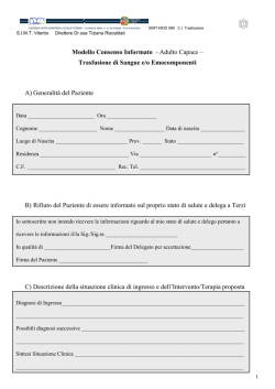 SIMT-MOD 099 C.I. Trasfusione