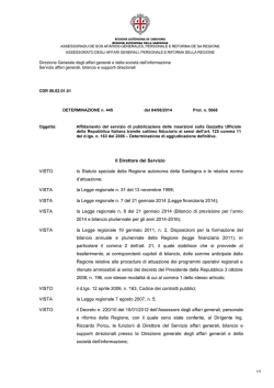 Determinazione n. 445 del 04/08/2014 &ndash; aggiudicazione definitiva