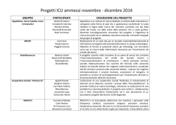 Progetti ICU ammessi novembre - dicembre 2014