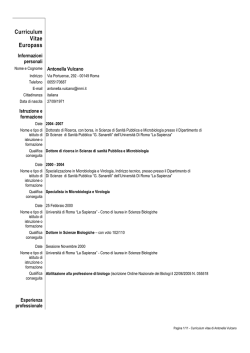 cv - Istituto Lazzaro Spallanzani