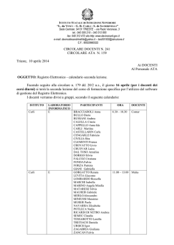 visualizza circolare - Da Vinci