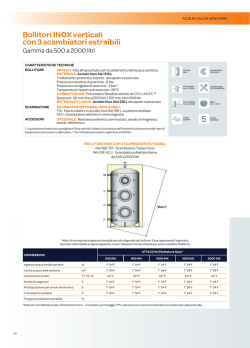 Bollitori INOX verticali con 3 scambiatori estraibili