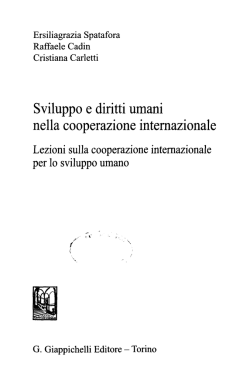 Sviluppo e diritti umani nella cooperazione internazionale