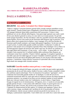 RASSEGNA STAMPA 11 APRILE 2014