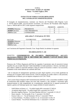 Affidamento incarico recupero crediti ex inquilini