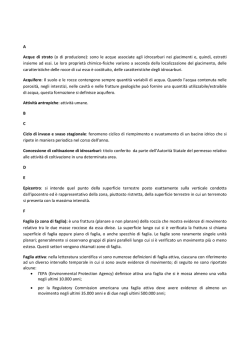 A Acque di strato (o di produzione): sono le acque associate
