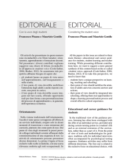 EDITORIALE EDITORIAL