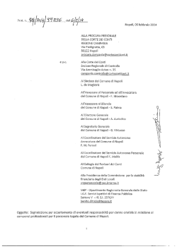 Esposto del 07 febbraio 2014 alla Procura presso