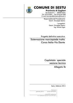 Capitolato speciale tecnico