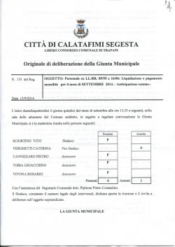 DELIBERA G.M. N. 155 - Comune di Calatafimi Segesta