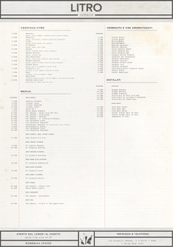 COCKTAILS - Vineria Litro