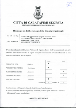 CITTA DI CALATAFIMI SEGESTA - Comune di Calatafimi Segesta