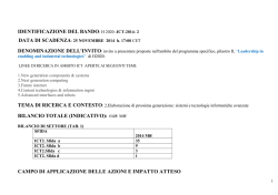 IDENTIFICAZIONE DEL BANDO: H 2020 -ICT-2014