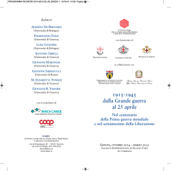 Scarica il programma - Istituto ligure per la storia della Resistenza e