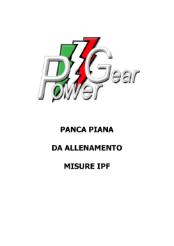 Manuale Panca IPF
