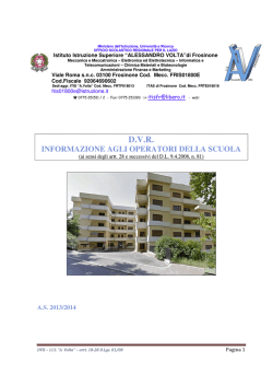 Informazione agli operatori della scuola