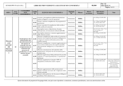 Libro dei Provvedimenti a seguito di Non Conformità